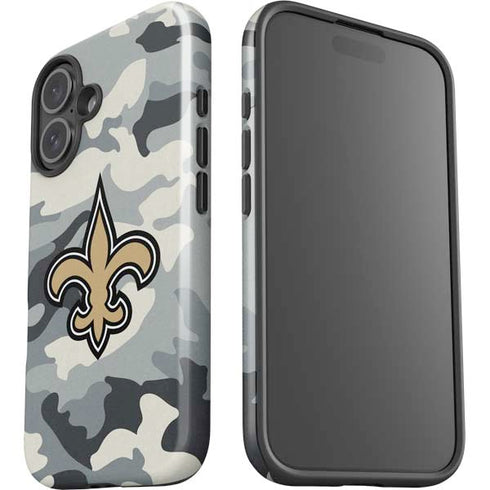 NFL New Orleans Saints Camo iPhone 16 Impact Case